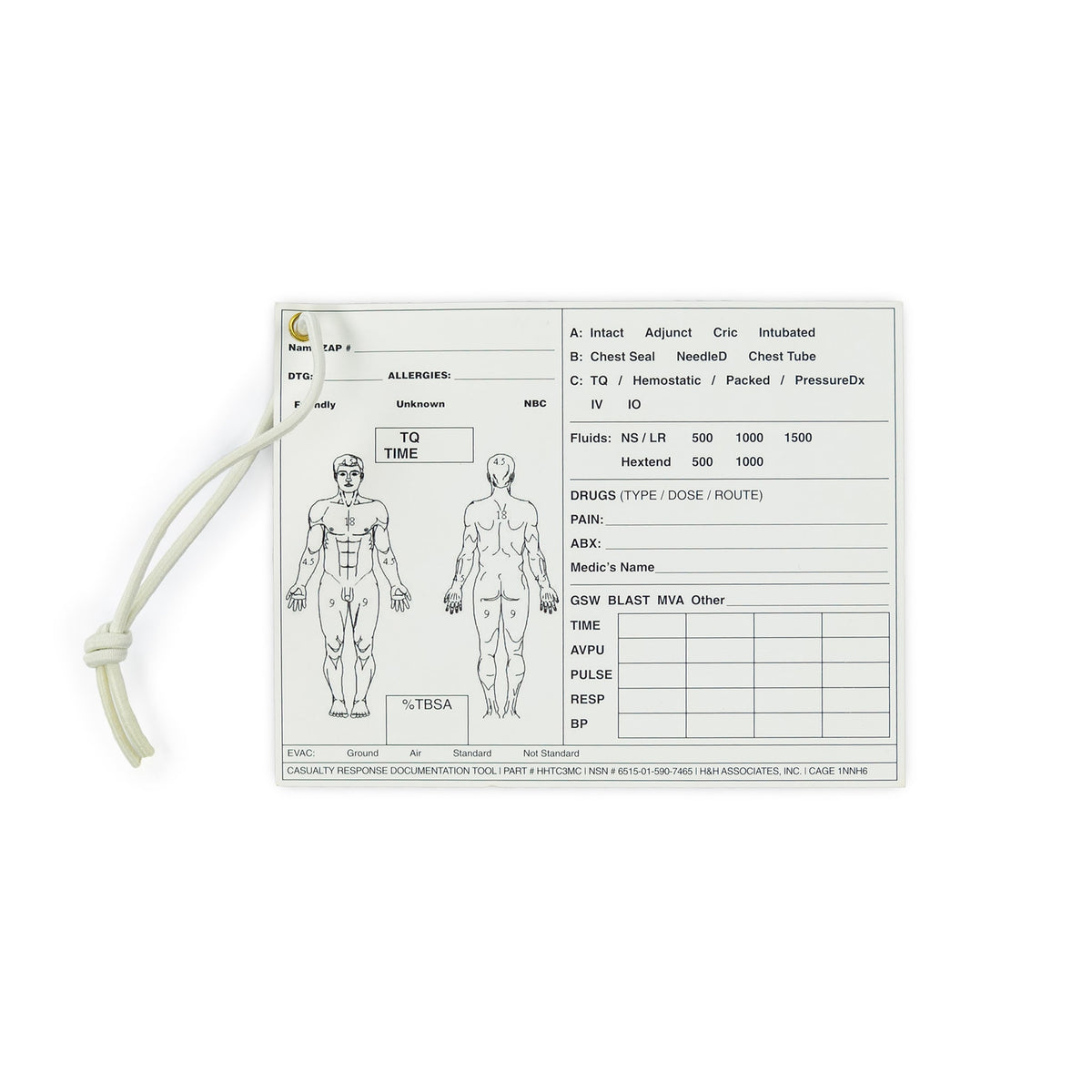 H&H MIST Casualty Treatment Report Card – KommandoStore