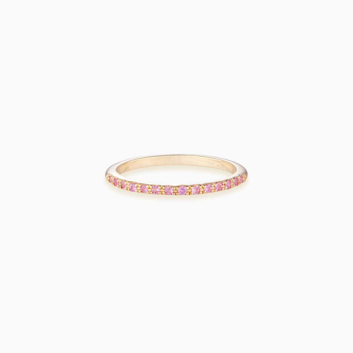 Pink Sapphire Half Eternity Ring | Otiumberg