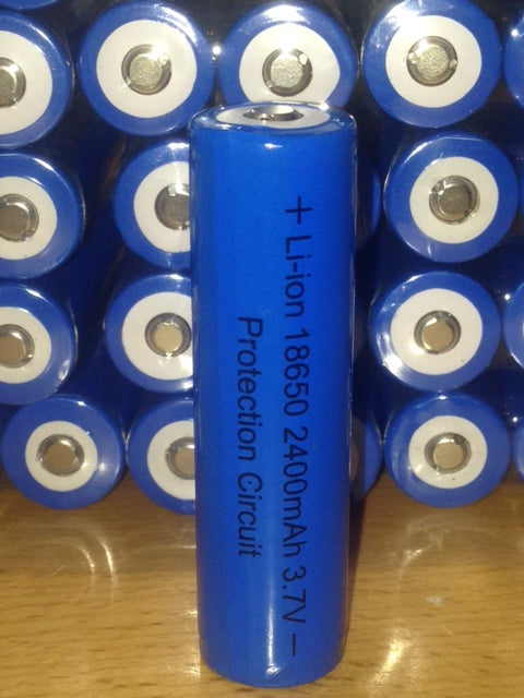18650 Rechargeable Flashlight Battery Samsung Core 2400Mah with Printed Circuit Board