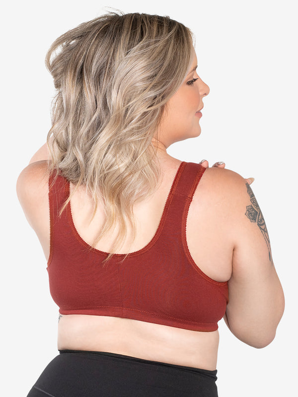 The Meryl - Cotton Front-Closure Comfort & Sleep Bra – Leading Lady Inc.