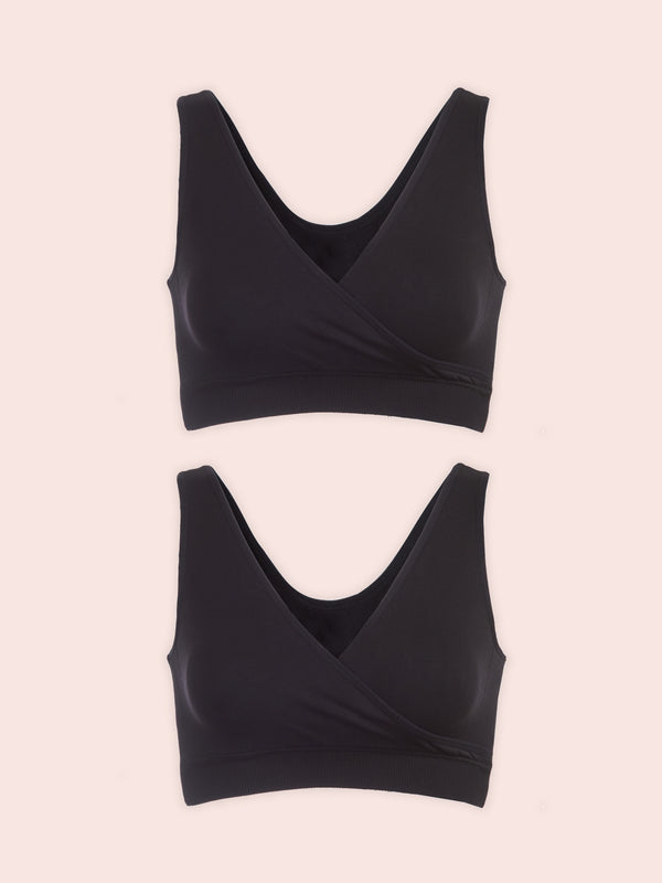 The Harmony - Cotton Crossover Sleep and Leisure Bra 2-Pack – Leading Lady  Inc.