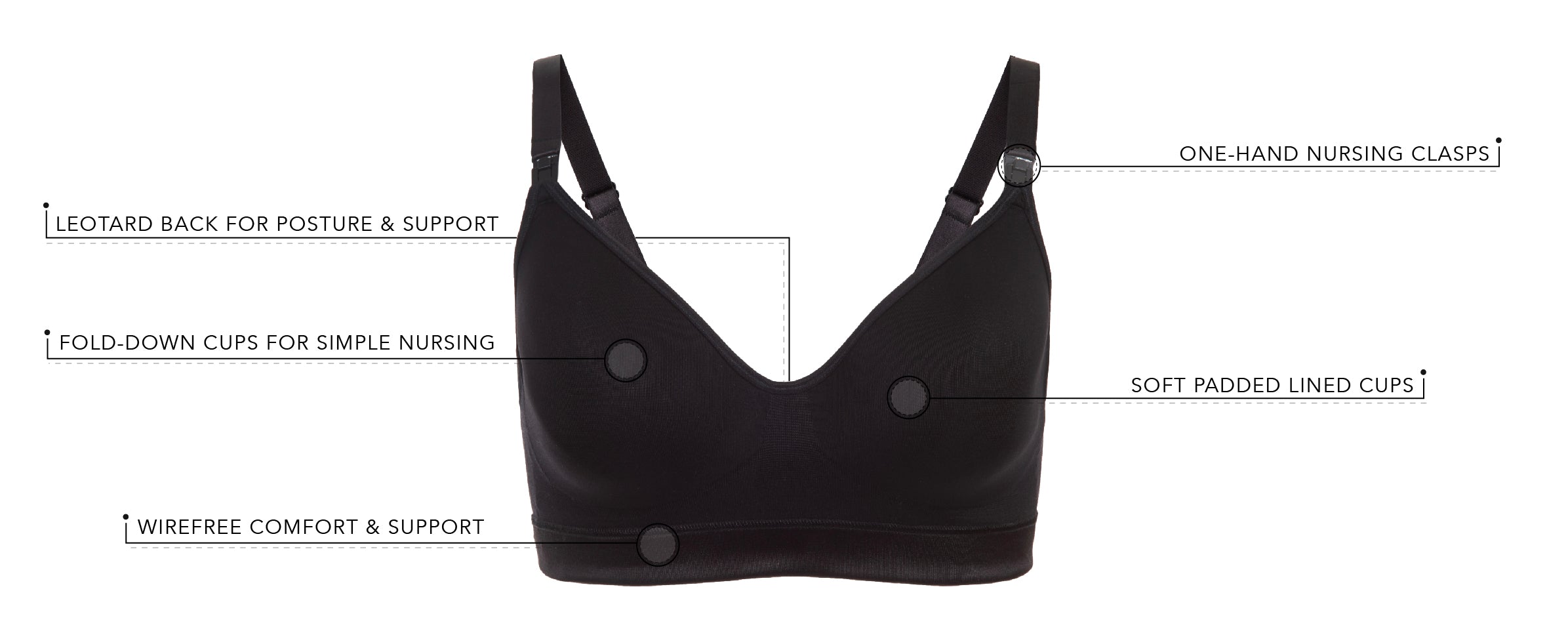 The Gloria - Deluxe Seamless Molded Padded T-shirt Nursing Bra | 4030 - Product Detail View