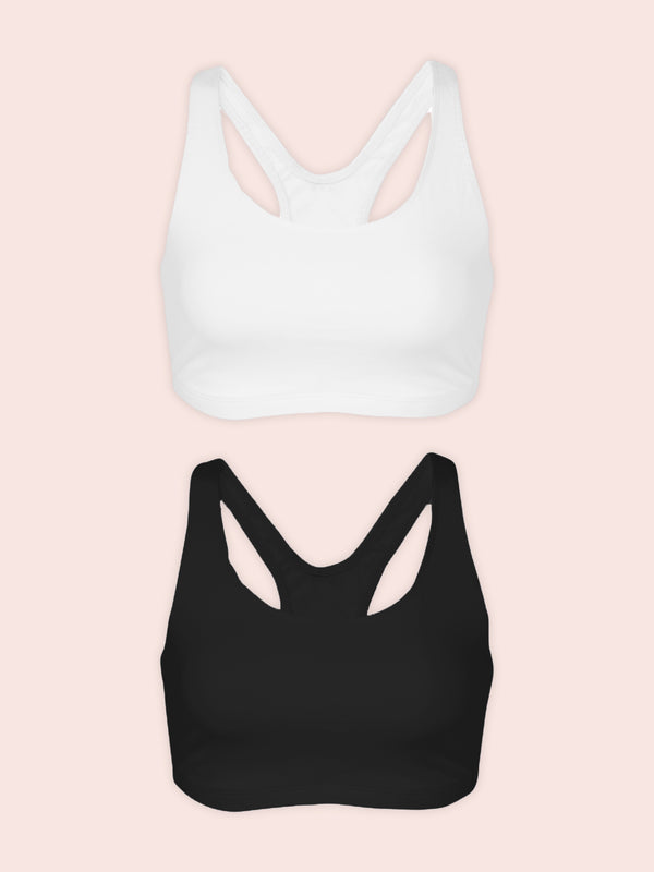 Leading Lady Sports Bra for Women - The Serena Wirefree Sports Bra - White  at  Women's Clothing store: Sports Bras