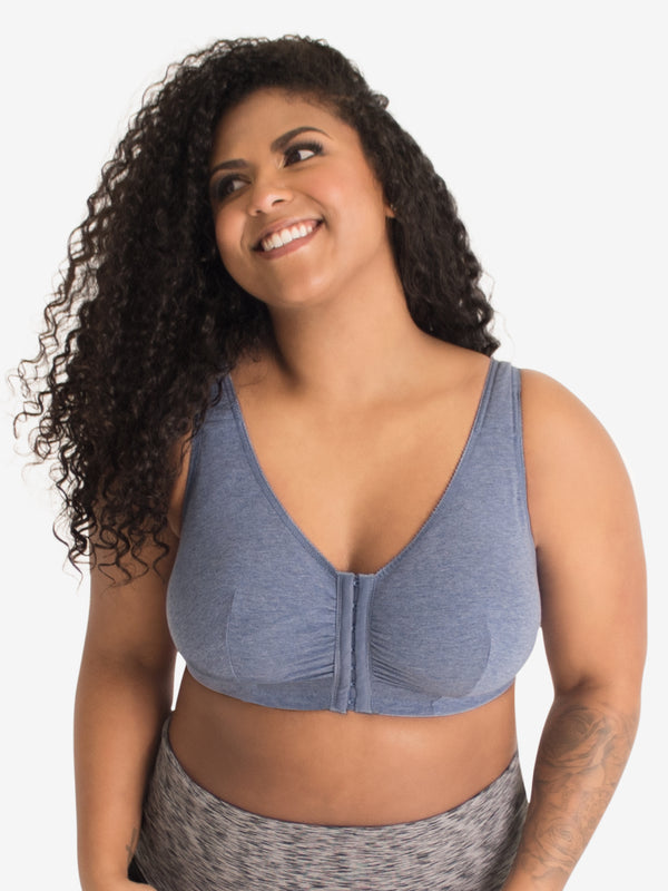 Leading Lady Women's Plus-Size Leisure Front Closure Extra Comfort