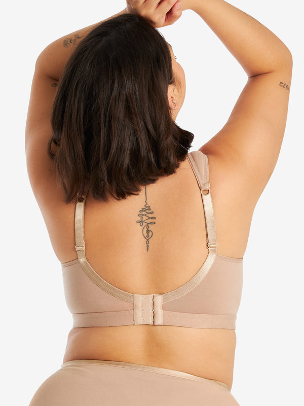 The Indy - Cotton Front-Closure Lace Racerback Bra – Leading Lady Inc.