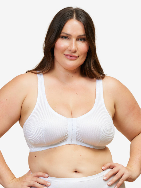 Leading Lady The Lillian - Back Smoothing Seamless Support Bra in Whisper  Nude, Size: 48C