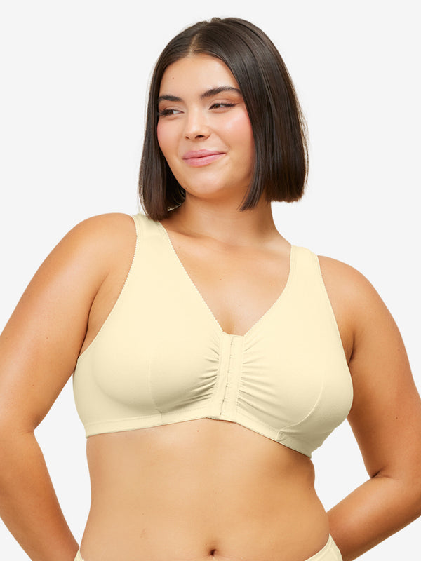 The Meryl - Cotton Front-Closure Comfort & Sleep Bra – Leading