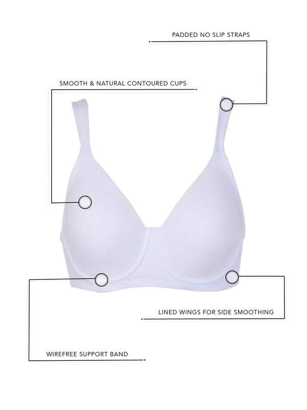 The Brigitte Full Coverage - Padded Wirefree T-Shirt Bra – Leading Lady Inc.