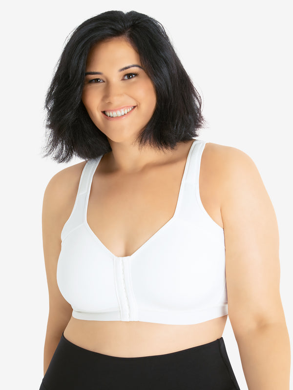 Leading Lady Marlene Zig-Zag Nylon Front Closure Bra (151)- Beige