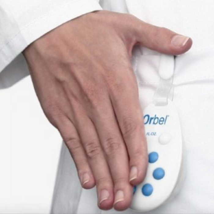Orbel® Personal hand sanitiser with belt clip - White