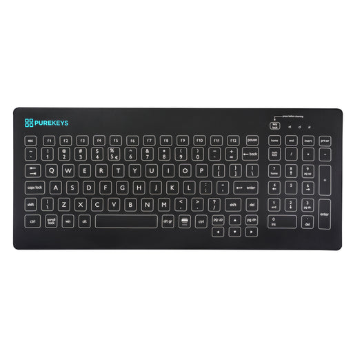 Purekeys Wireless Full Size Keyboard in Black - IP66 with Tactile Feed —  Keyboard Specialists LTD