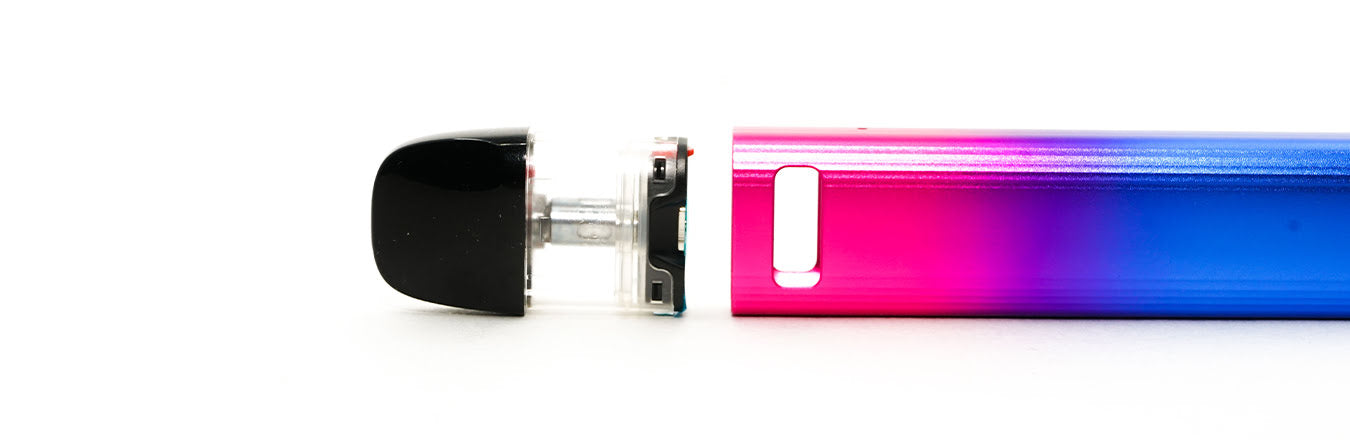 UWell Caliburn G2 laying on side with pod inserted