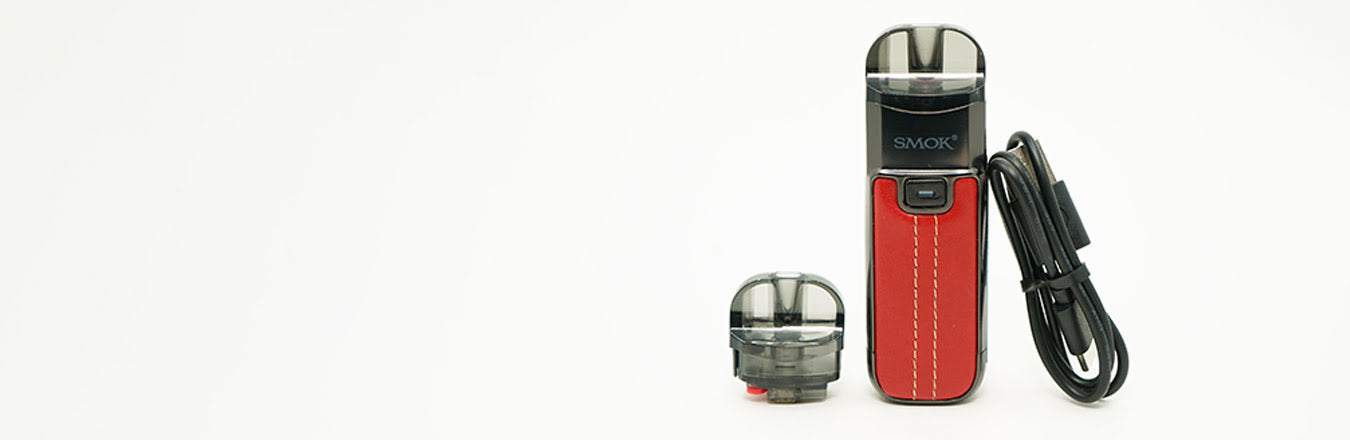 SMOK Nord 50W kit in red with its charger