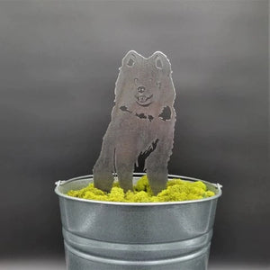 Samoyed Corten Steel Outdoor Silhouette - Small - 3 Red Rovers