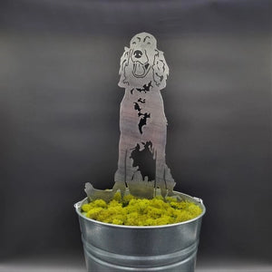 English Setter Corten Steel Outdoor Silhouette - 3 Red Rovers