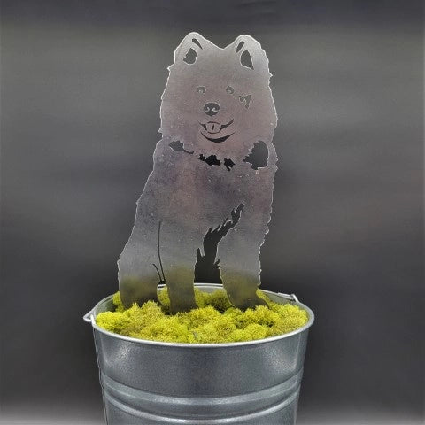 Samoyed Corten Steel Outdoor Silhouette - Large