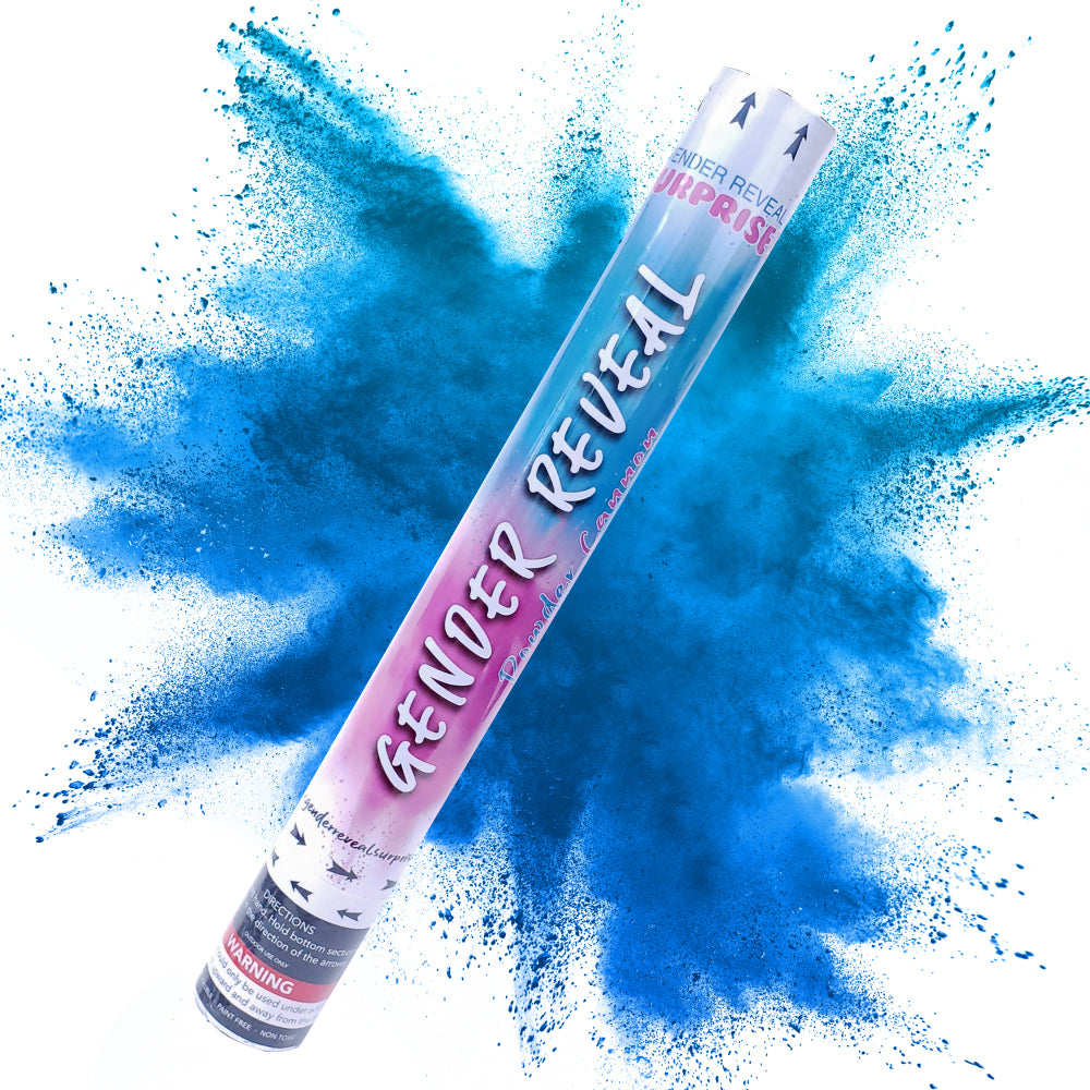 ilovesparklers Blue Gender Reveal Powder Cannons