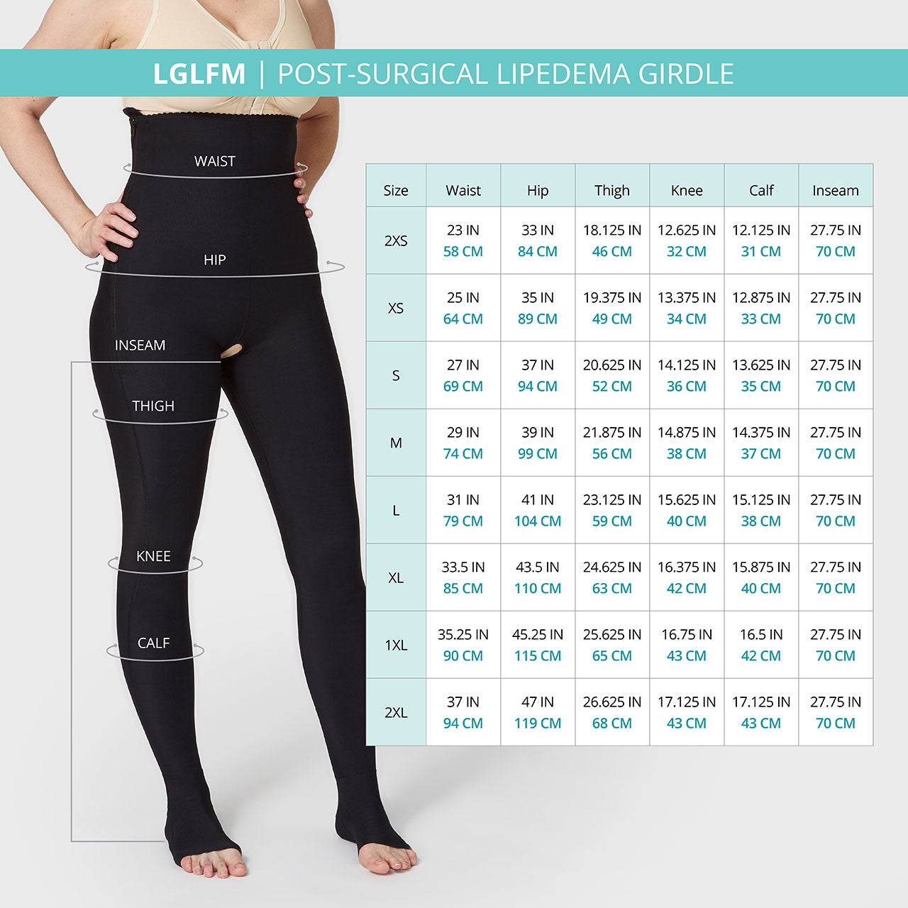 Summer time Lipedema, Lymphedema Support Slimming Lighter Weight Medium Compression  Leggings (L, Skin) 