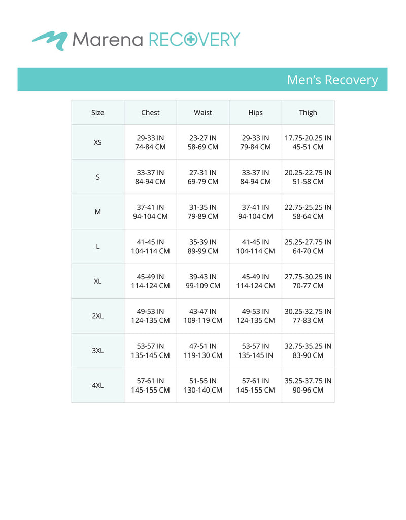 Men's recovery - chest, waist, hips, thigh