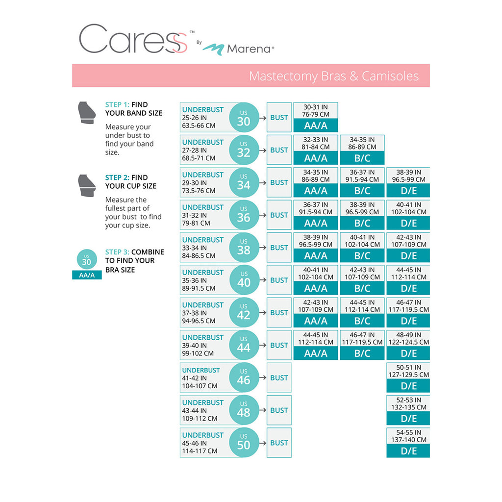 Caress Size Chart- CAR-B16-00-01-10-11