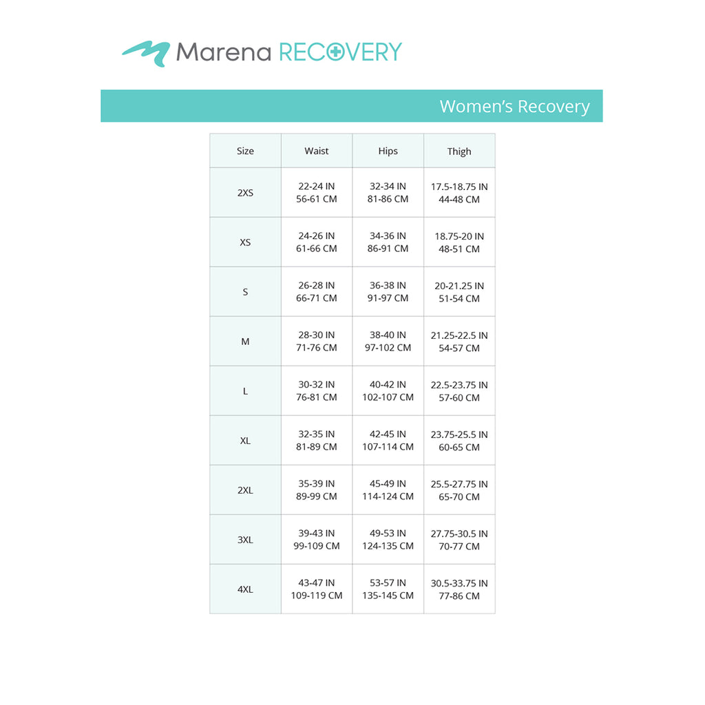 Women's_Recovery-waist-hip-thigh-size chart