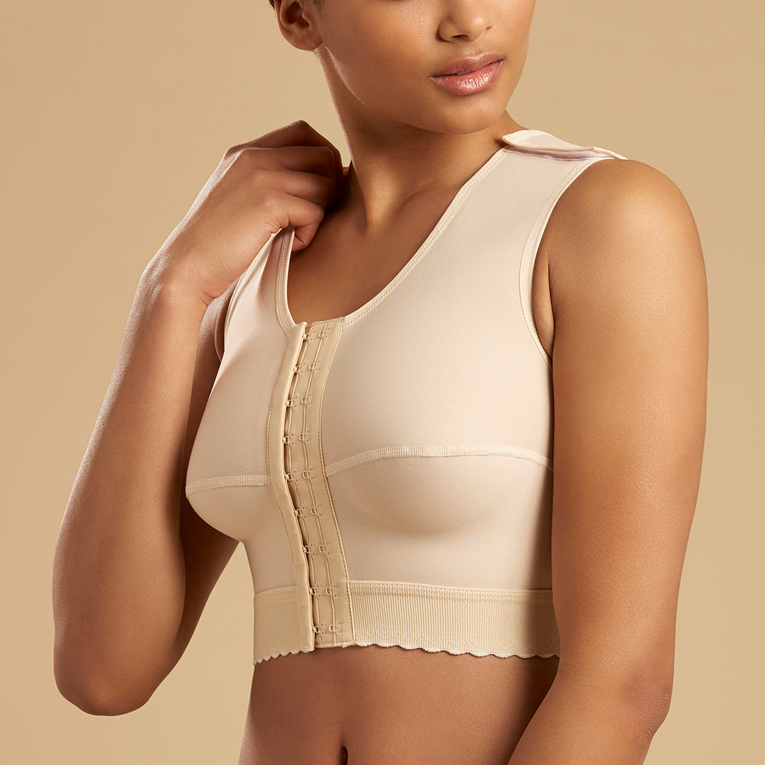 Compression Sports Bra  Front Zip Compression Bra - The Marena Group, LLC