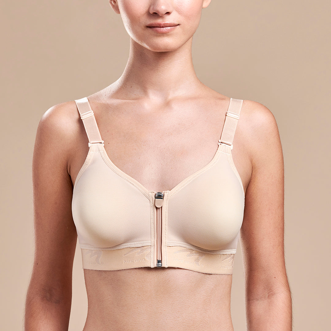 Compression Sports Bra  Front Zip Compression Bra - The Marena Group, LLC