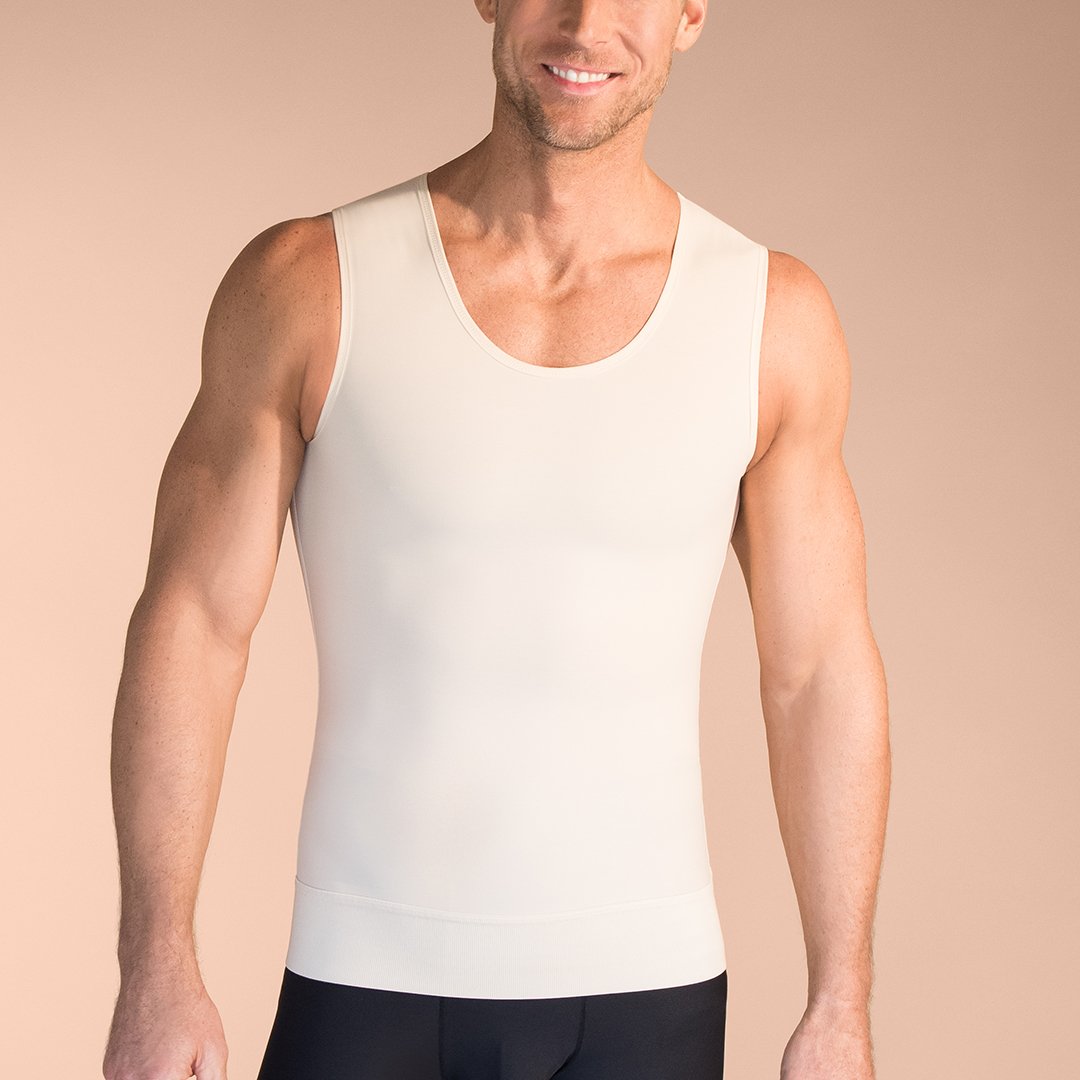  MARENA MB2 Men's Recovery Sleeveless Bodysuit Post Surgery - Stage  2, M, Beige : Clothing, Shoes & Jewelry