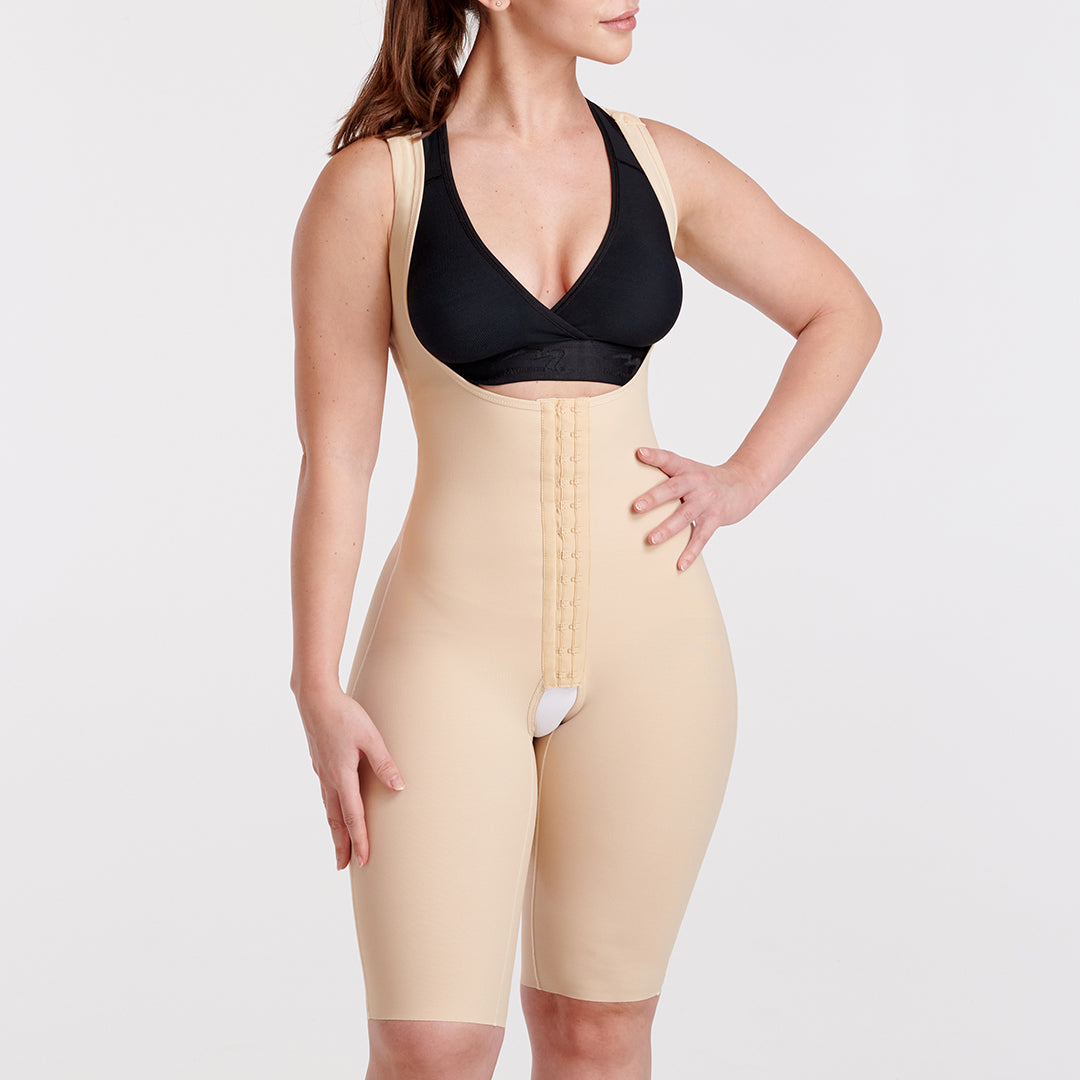  MARENA SFBHA Recovery Panty-Length Post Surgical Compression  Girdle, High-Back - XXL, Beige : Clothing, Shoes & Jewelry