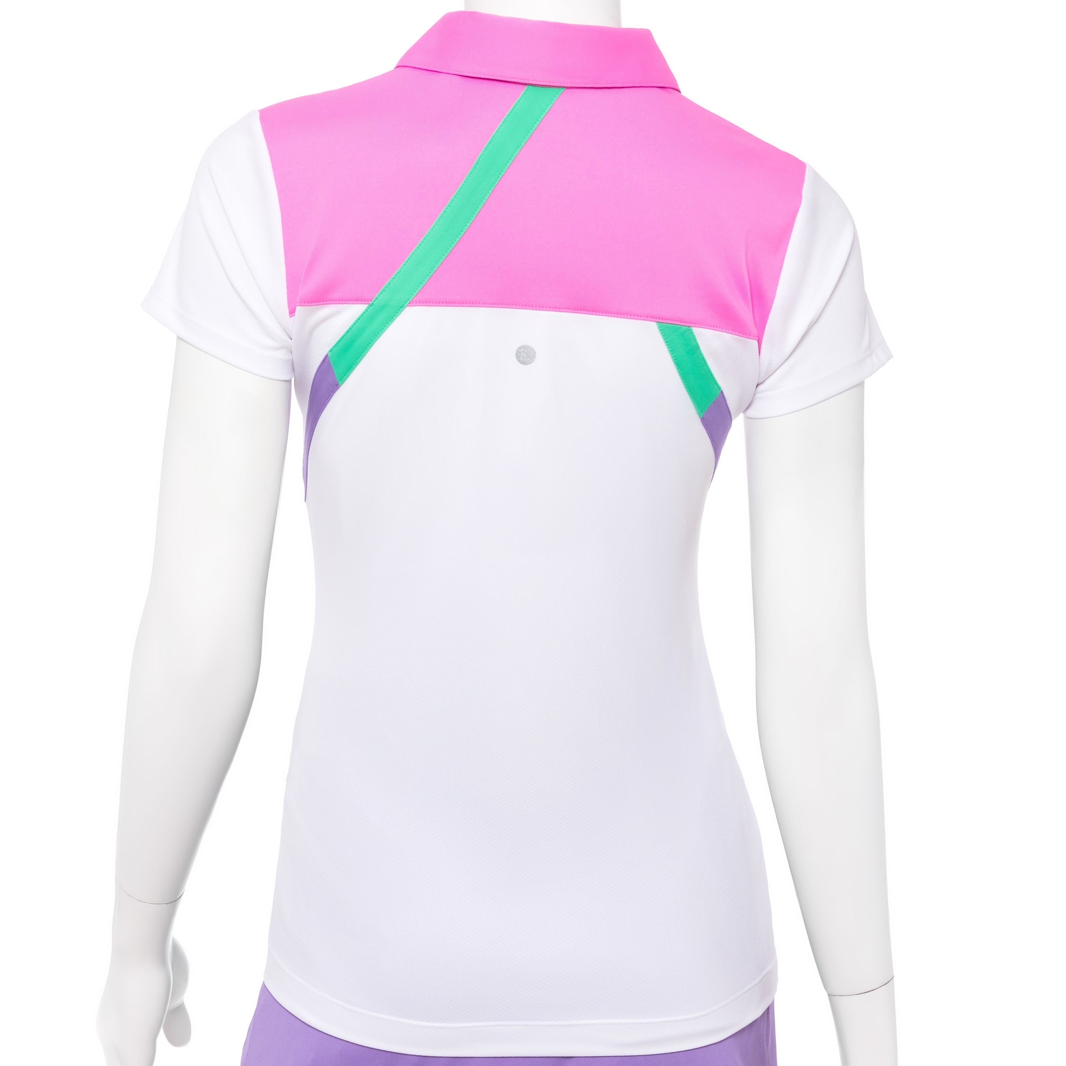 EPNY Womens Sleeveless Zip Mandarin Collar Golf Polo Shirt