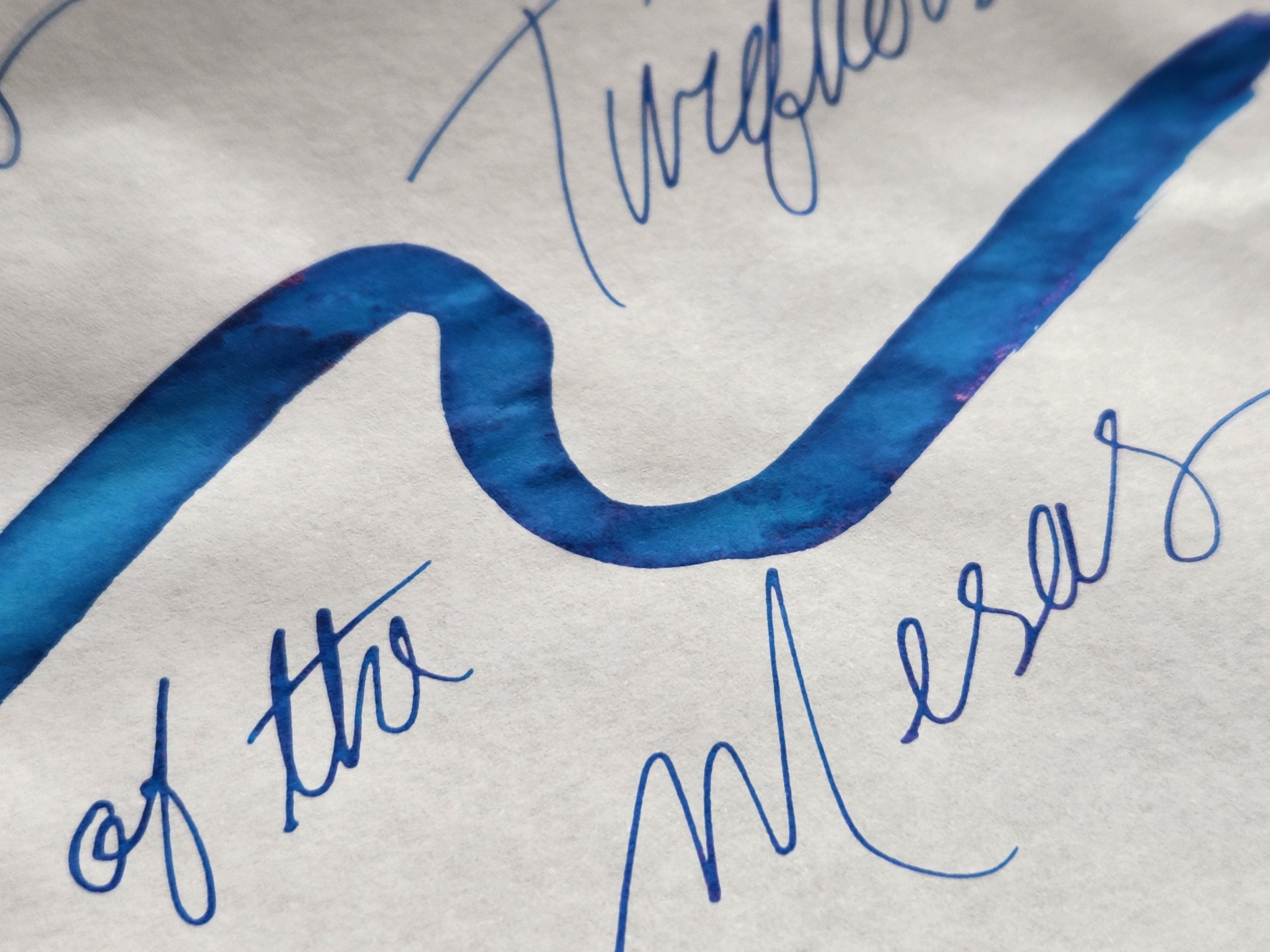 Close-up writing sample of Noodler's Turquoise of the Mesas fountain pen ink