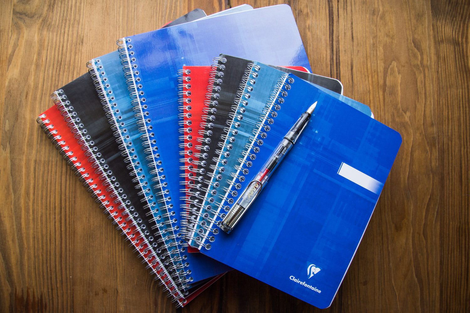 Assorted colors of the Clairefontaine wire bound notebooks