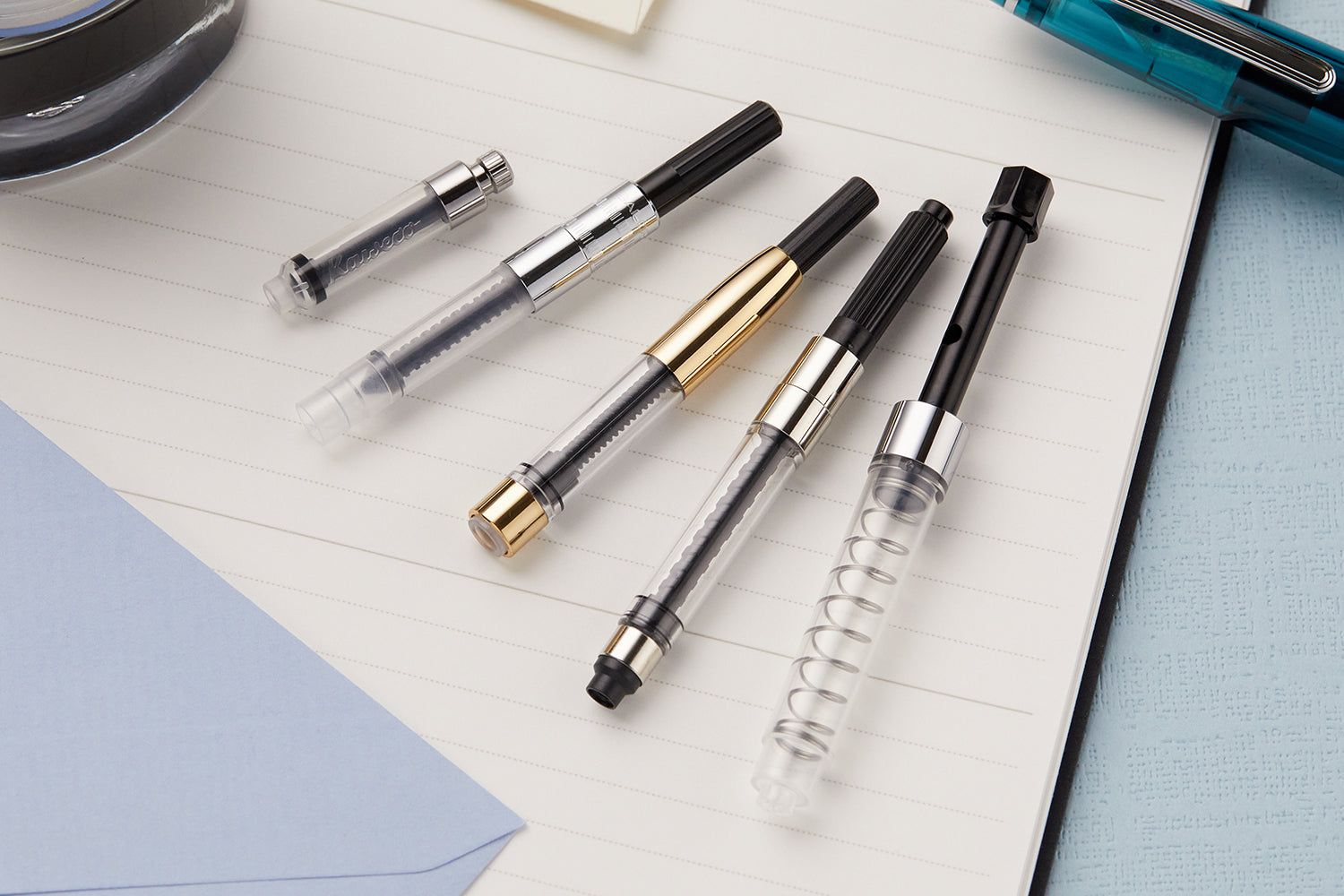 A group of fountain pen converters