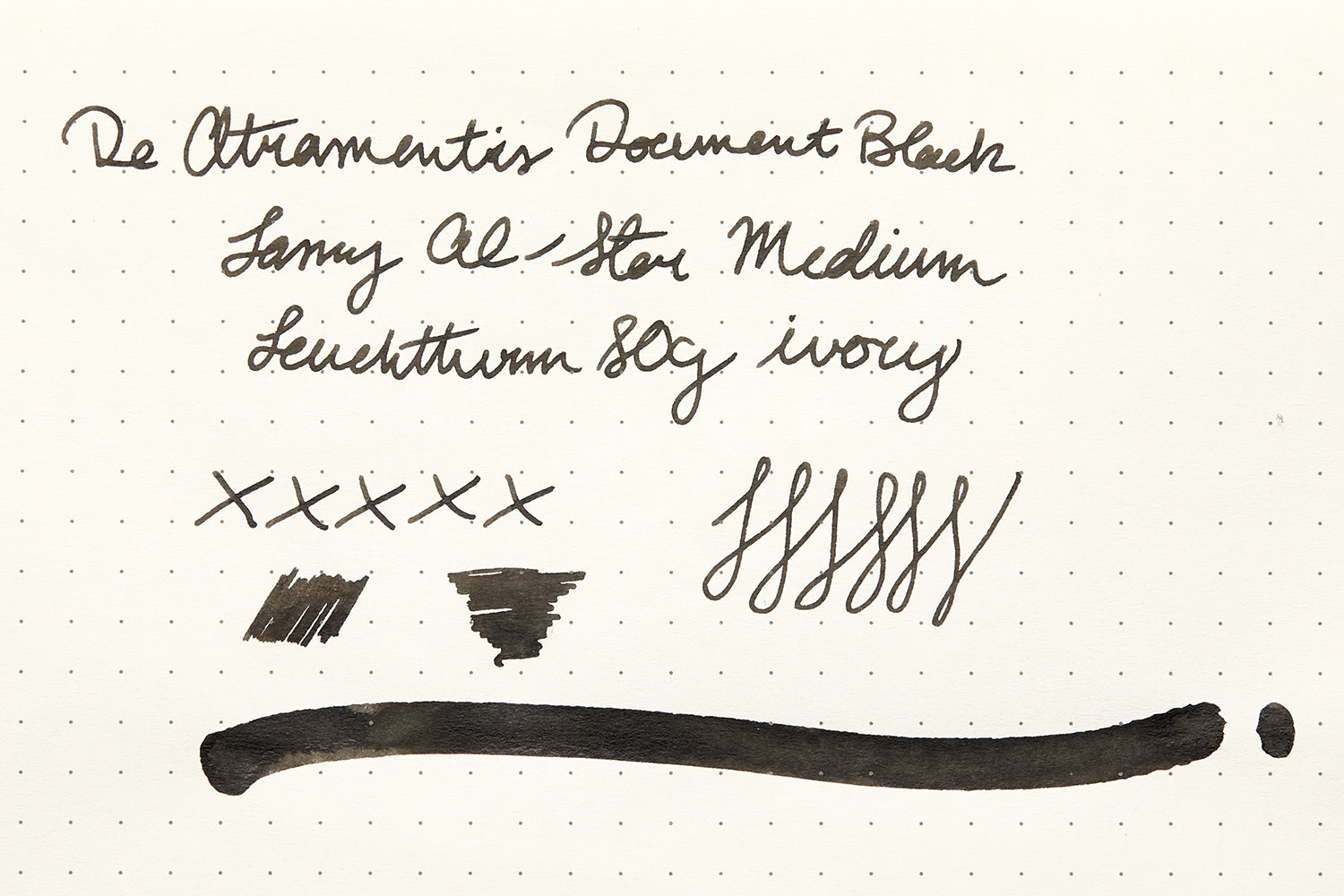 De Atramentis Document Black Ink Review on Leuchtturm Paper