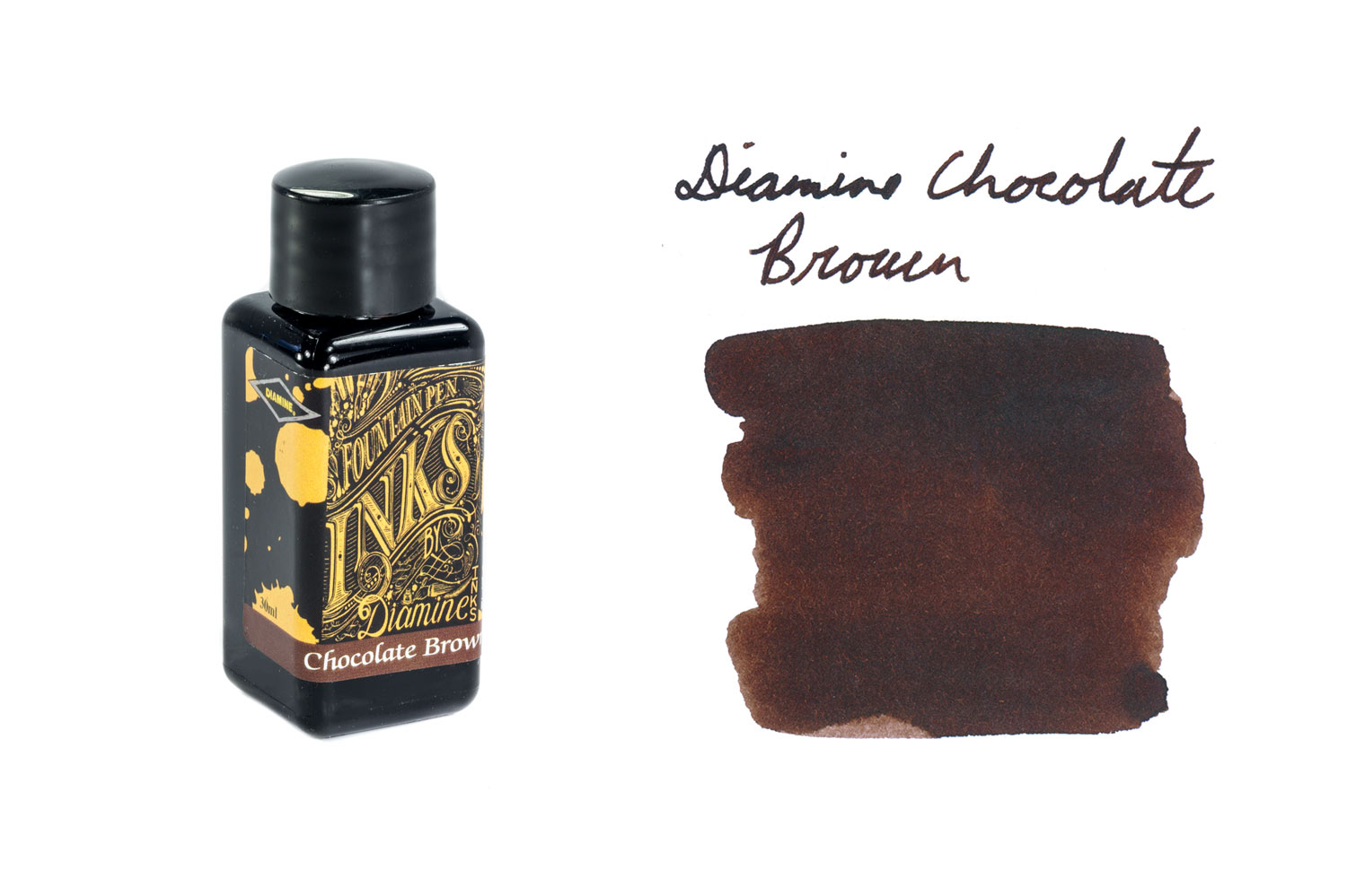 Diamine Chocolate Brown fountain pen ink bottle