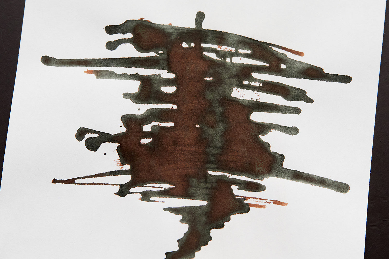 Diamine Chocolate Brown Fountain Pen Ink swab on white paper
