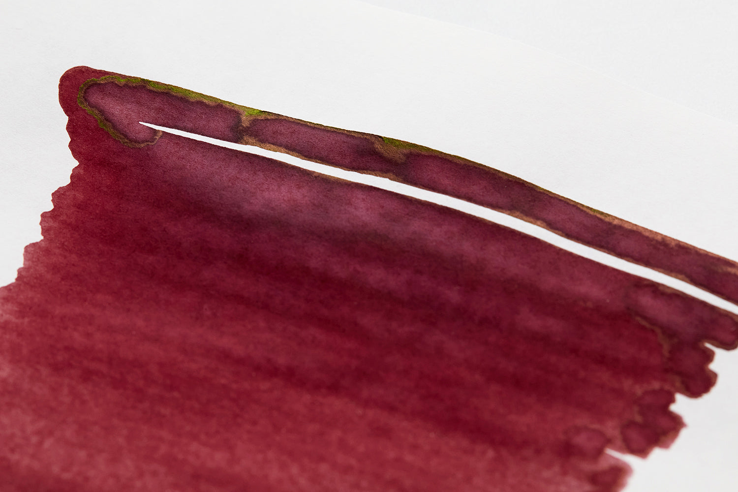 Close up of Diamine Oxblood swab