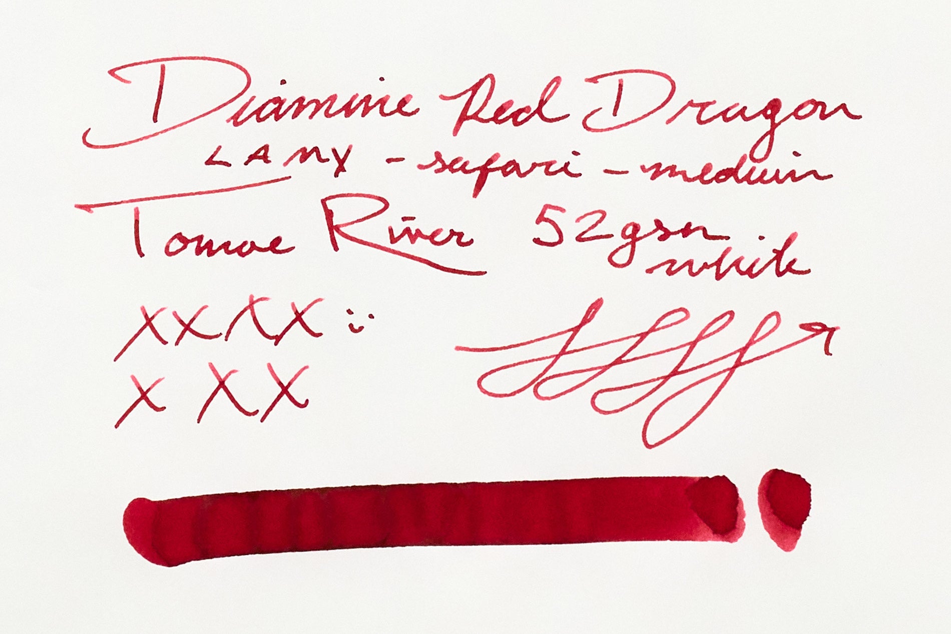 Diamine Red Dragon on Tomoe River paper