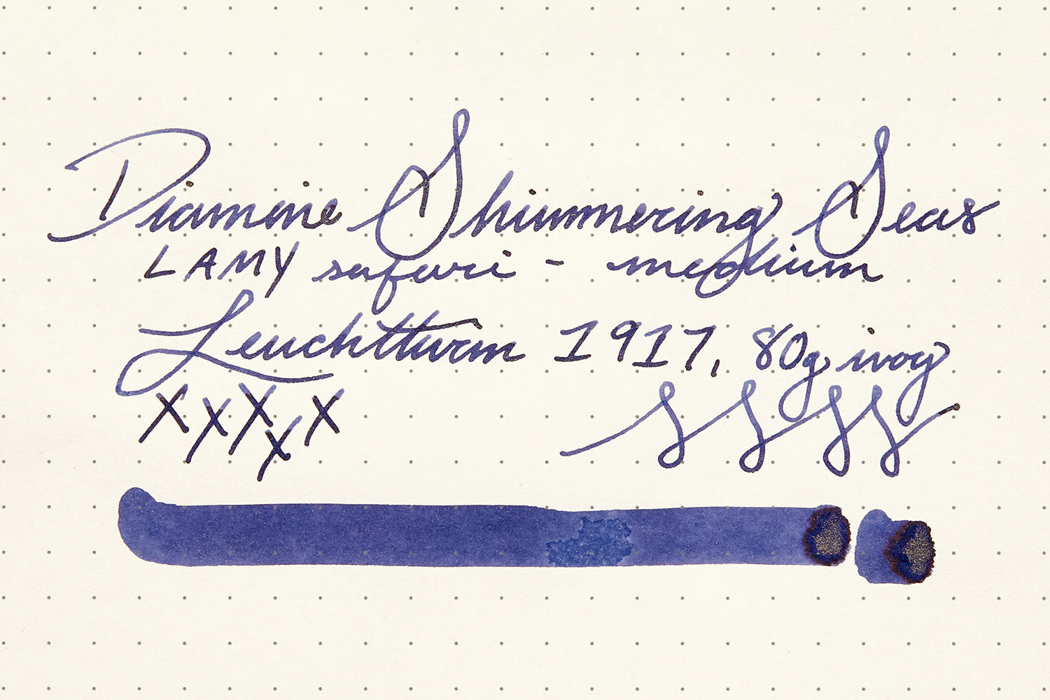 diamine shimmering seas on Leuchtturm1917  paper