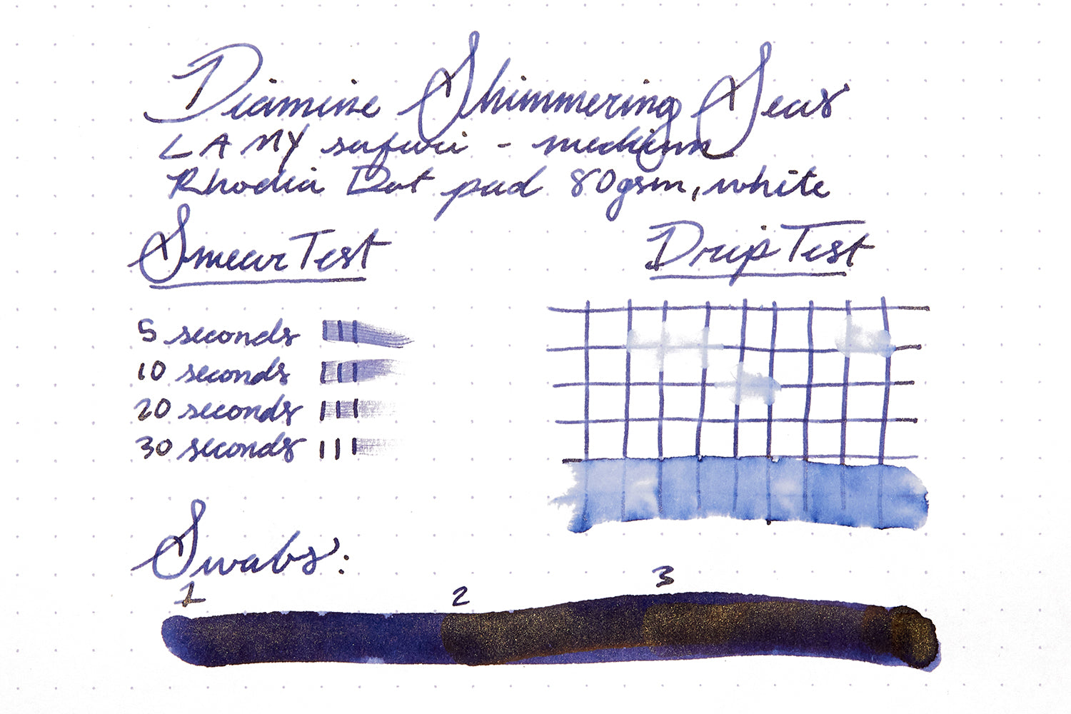 Diamine shimmering seas ink review