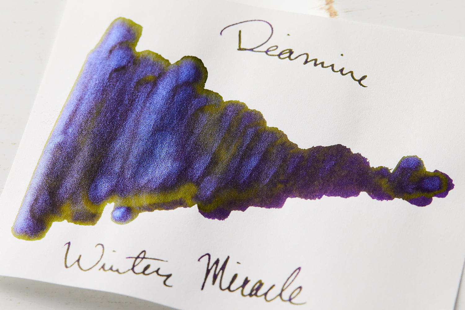 Diamine Winter Miracle Fountain Pen Ink Splatter