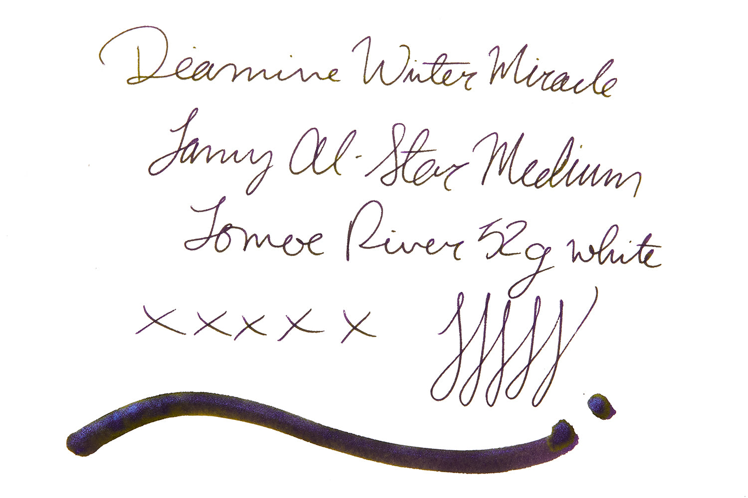 Diamine Winter Miracle ink review on Tomoe River paper