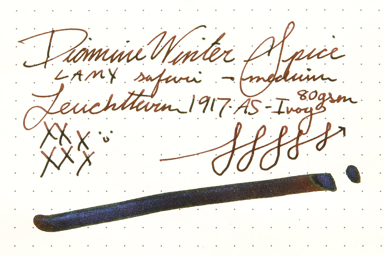 Diamine Winter Spice on Leuchtturm1917  paper