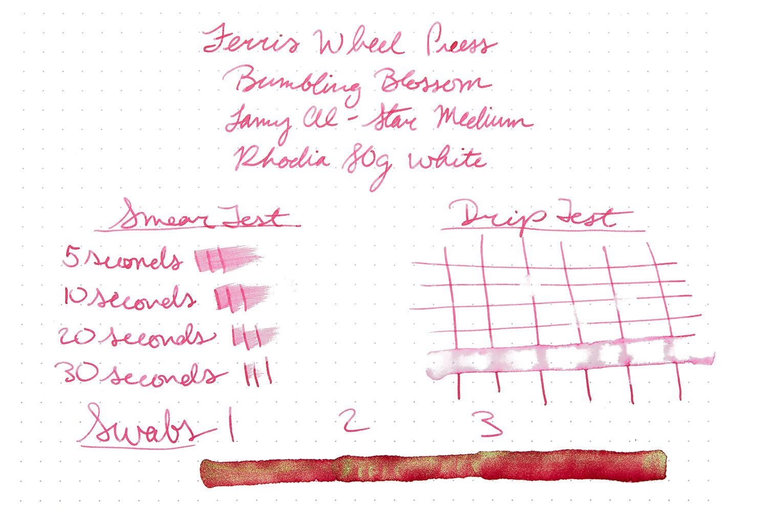 Ferris Wheel Press Ink Review on Rhodia paper