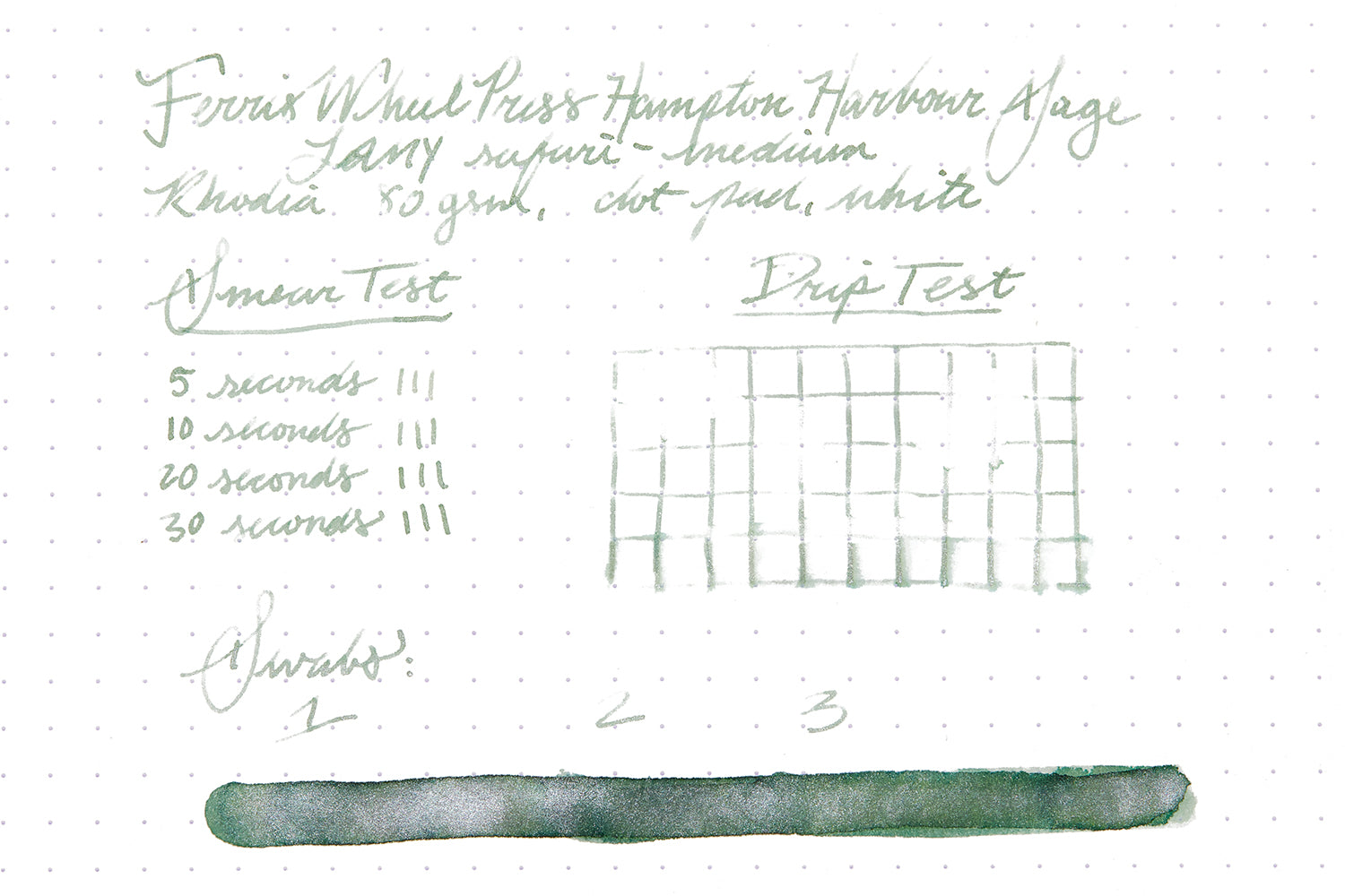 Ferris Wheel Press Hampton Harbour Sage ink review