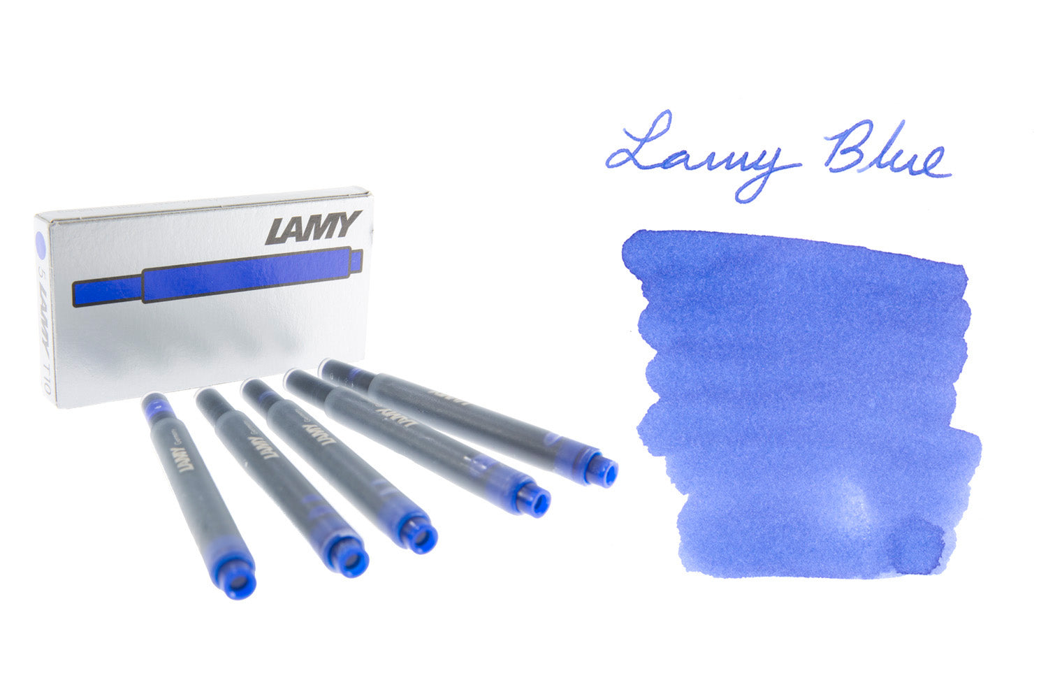LAMY Blue fountain pen ink cartridges and swab