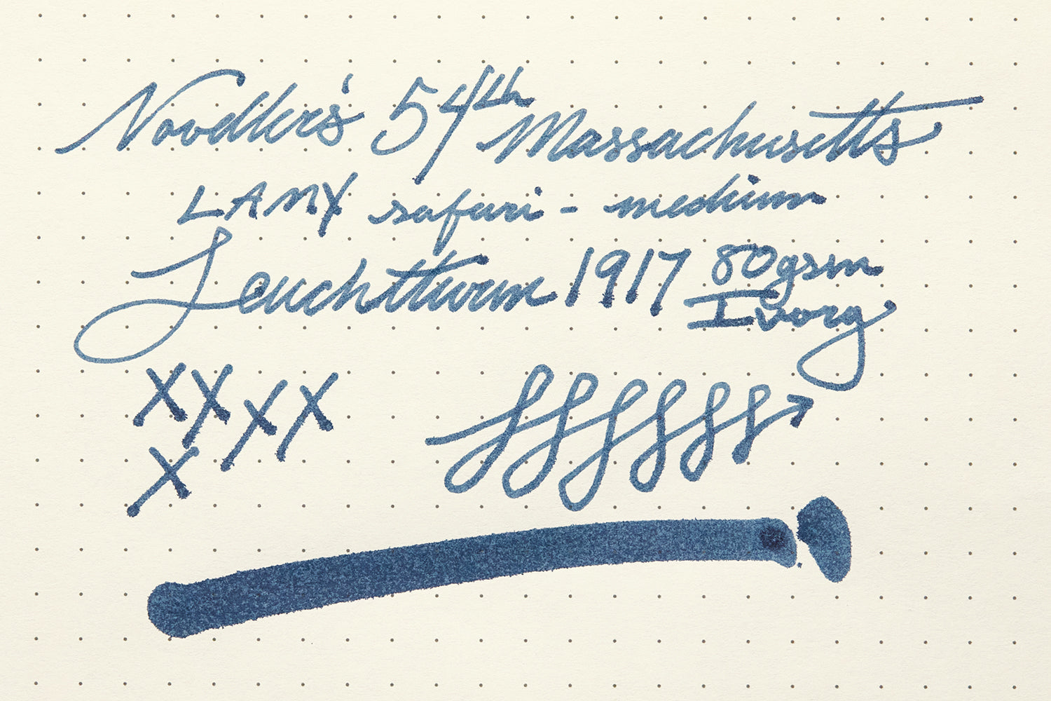 NOODLERS FOUNTAIN PEN INK 54TH MASSACHUSETTS 30ML
