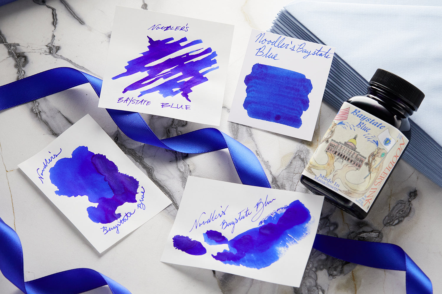 Noodler's Baystate Blue with examples