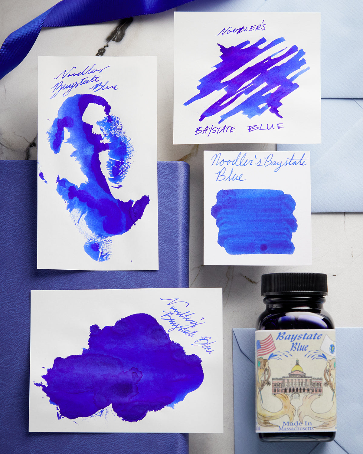 Noodler's Baystate Blue ink examples