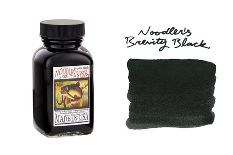 Noodler's Brevity Black ink bottle and swab